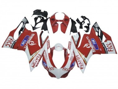 Custom 2013-2016 Triumph Daytona 675 Triple Motorcycle Fairings - White Red Fiamm UK