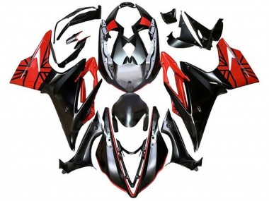 Custom 2013-2016 Triumph Daytona 675 Triple Motorcycle Fairings - Silver Red Glossy Black UK