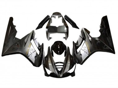 Custom 2009-2012 Triumph Daytona 675 Triple Motorcycle Fairings - Silver Glossy Black UK