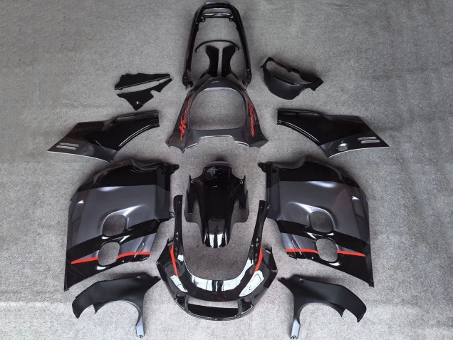 1987-1988 Honda CBR1000F Hurricane Motorcycle Fairings - Glossy Black Matte Grey Red Line UK