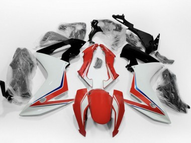 Custom 2014-2016 Honda CBR650F Motorcycle Fairings - White Blue Red UK