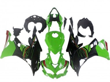 Custom 2019-2025 Kawasaki ZX4R ZX-4RR Motorcycle Fairings - Green Black Red UK