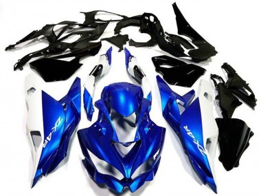 Custom 2019-2025 Kawasaki ZX4R ZX-4RR Motorcycle Fairings - White Blue UK