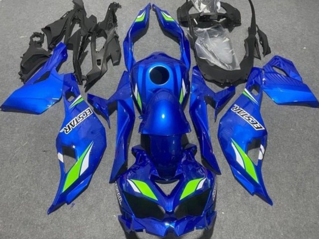 2019-2025 Kawasaki ZX4R ZX-4RR Motorcycle Fairings - Blue Green Ecstar UK