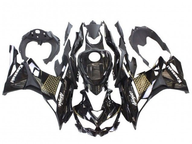 2019-2026 Kawasaki ZX4R ZX-4RR Motorcycle Fairings - Glossy Black White Gold UK