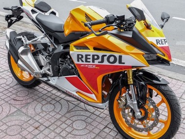 Custom 2017-2022 Honda CBR250RR Motorcycle Fairings - Yellow White Red Repsol UK
