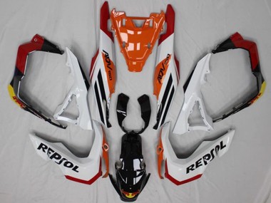 Custom 2018-2021 Honda ADV150 Motorcycle Fairings - White Orange Red Yellow Glossy Black Repsol UK