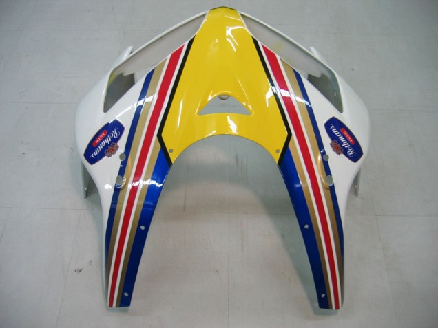 2005-2006 Honda CBR600RR Motorcycle Fairings - Blue White Yellow Rothmans UK