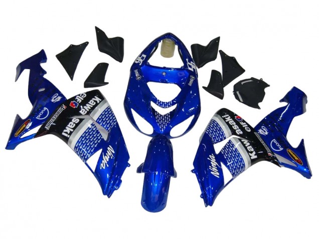 2006-2007 Kawasaki ZX10R Motorcycle Fairings - Blue White Black Elf UK