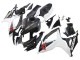2006-2007 Suzuki GSXR 600/750 Motorcycle Fairings - Black White Carbon Fiber Style UK