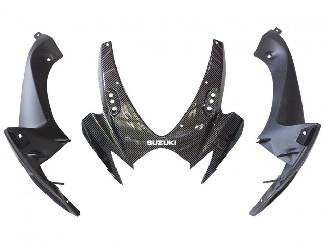 2006-2007 Suzuki GSXR 600/750 Motorcycle Fairings - Black White Carbon Fiber Style UK