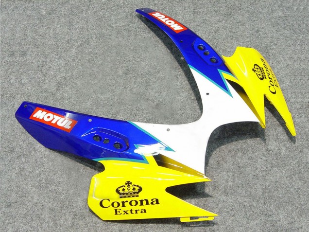 2006-2007 Suzuki GSXR 600/750 Motorcycle Fairings - White Blue Yellow Corona Alstare UK