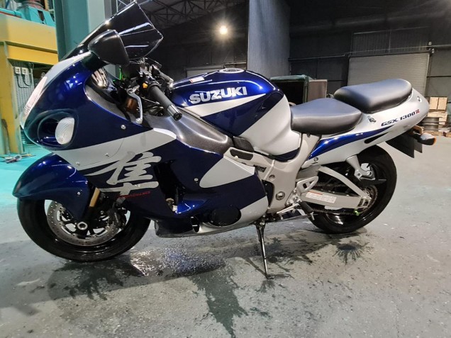 1996-2007 Suzuki GSXR 1300 Hayabusa Motorcycle Fairings - Blue White UK