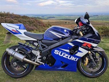 Custom 2004-2005 Suzuki GSXR 600 Motorcycle Fairings - Blue White Red UK