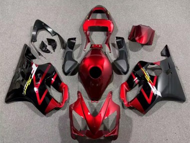 Custom 2001-2003 Honda CBR600 F4i Motorcycle Fairings - Candy Red Black UK
