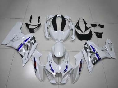 Custom 2017-2025 Suzuki GSXR 1000 Motorcycle Fairings - White Blue UK