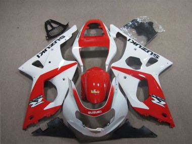 Custom 2003-2004 Suzuki GSXR 1000 Motorcycle Fairings - White Red UK