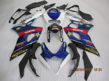 Custom 2005-2006 Suzuki GSXR 1000 Motorcycle Fairings - Blue White Red Black Rockstar UK