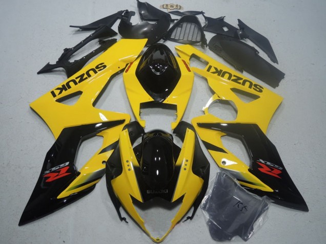2005-2006 Suzuki GSXR 1000 Motorcycle Fairing - Yellow Glossy Black UK