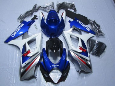 Custom 2007-2008 Suzuki GSXR 1000 Motorcycle Fairings - Blue White Red UK