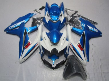 Custom 2007-2008 Suzuki GSXR 1000 Motorcycle Fairing - White Blue Red UK
