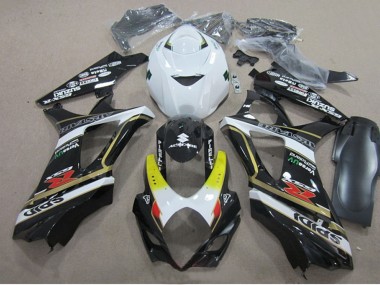 Custom 2007-2008 Suzuki GSXR 1000 Motorcycle Fairings - White Yellow Red Black UK