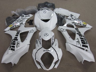 Custom 2007-2008 Suzuki GSXR 1000 Motorcycle Fairings - White Black Jordan UK