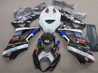 Custom 2007-2008 Suzuki GSXR 1000 Motorcycle Fairings - White Blue Red Black UK