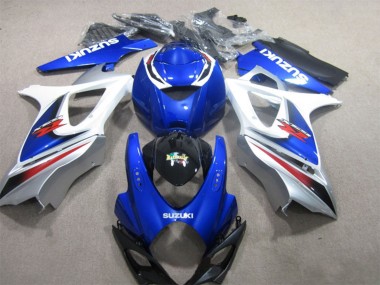 Custom 2007-2008 Suzuki GSXR 1000 Motorcycle Fairing - White Blue Black Red UK