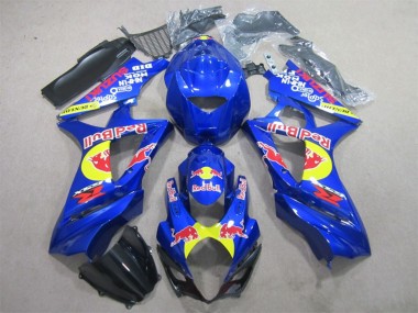 Custom 2007-2008 Suzuki GSXR 1000 Motorcycle Fairings - Blue Yellow Black Red Bull UK