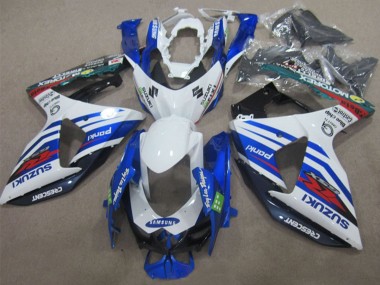 Custom 2009-2016 Suzuki GSXR 1000 Motorcycle Fairings - White Blue Red Samsung UK