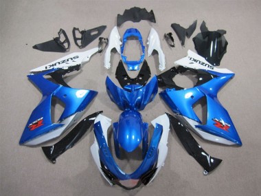 Custom 2009-2016 Suzuki GSXR 1000 Motorcycle Fairings Kits - White Blue Black UK