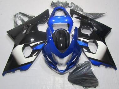 Custom 2004-2005 Suzuki GSXR 600 Motorcycle Fairings - Blue White Black UK
