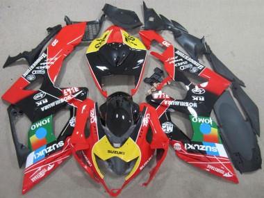 Custom 2006-2007 Suzuki GSXR 600 Motorcycle Fairings - Red Yellow Green Blue Black JOMO UK