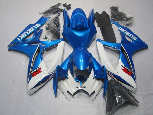 2006-2007 Suzuki GSXR 600 Motorcycle Fairing - White Blue Red UK