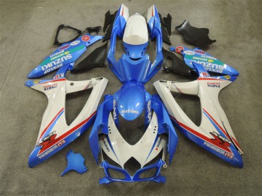 Custom 2008-2010 Suzuki GSXR 600 Motorcycle Fairings - White Blue Red Green UK