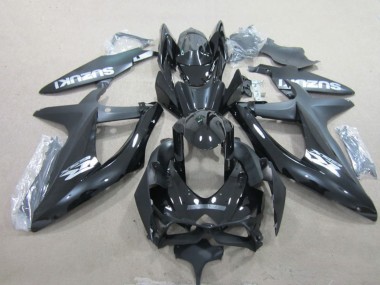 Custom 2008-2010 Suzuki GSXR 600 Motorcycle Fairings - Glossy Black White UK