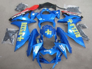 Custom 2011-2024 Suzuki GSXR 600 Motorcycle Fairings - Blue Gold Rizla UK