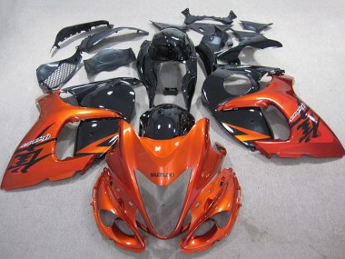 Custom 2008-2020 Suzuki GSXR 1300 Hayabusa Motorcycle Fairings - Orange Black UK