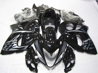 Custom 2008-2020 Suzuki GSXR 1300 Hayabusa Motorcycle Fairings - Glossy Black Silver UK