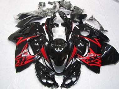 Custom 2008-2020 Suzuki GSXR 1300 Hayabusa Motorcycle Fairing - Glossy Black Red UK