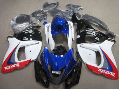 Custom 2008-2020 Suzuki GSXR 1300 Hayabusa Motorcycle Fairings - White Blue Red Makita UK