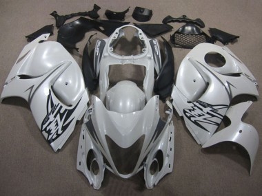 Custom 2008-2020 Suzuki GSXR 1300 Hayabusa Motorcycle Fairings - White Black UK