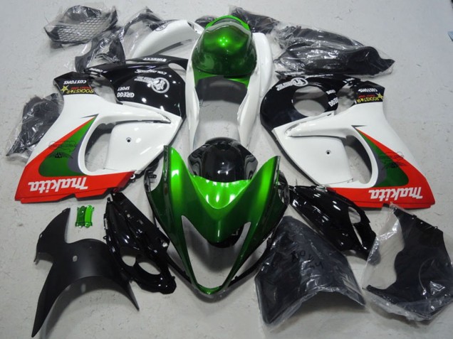 2008-2020 Suzuki GSXR 1300 Hayabusa Motorcycle Fairings - White Green Red Makita UK