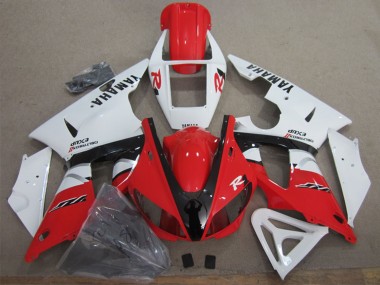 Custom 1998-1999 Yamaha YZF R1 Motorcycle Fairing - White Red Black UK