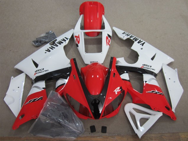 1998-1999 Yamaha YZF R1 Motorcycle Fairing - White Red Black UK