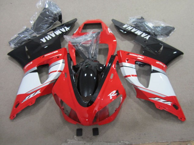 1998-1999 Yamaha YZF R1 Motorcycle Fairings - Red White Silver Glossy Black UK
