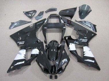 Custom 1998-1999 Yamaha YZF R1 Motorcycle Fairings - Glossy Black White UK