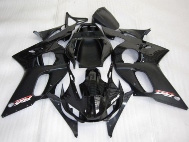 Custom 1998-2002 Yamaha YZF R6 Motorcycle Fairing - Glossy Black Matte Black UK