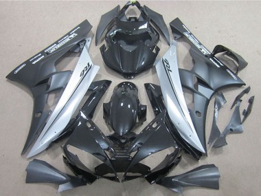 Custom 2006-2007 Yamaha YZF R6 Motorcycle Fairings - Glossy Black Matte Black Silver UK